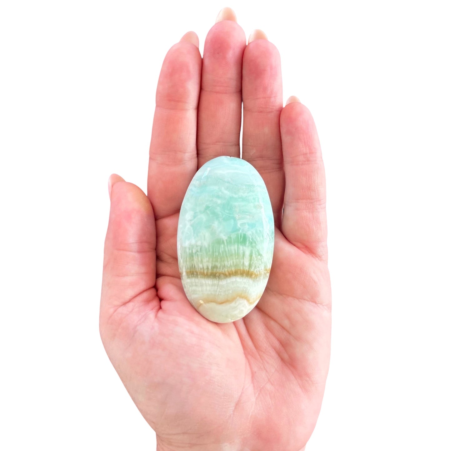 87g Caribbean Calcite Palm Stone