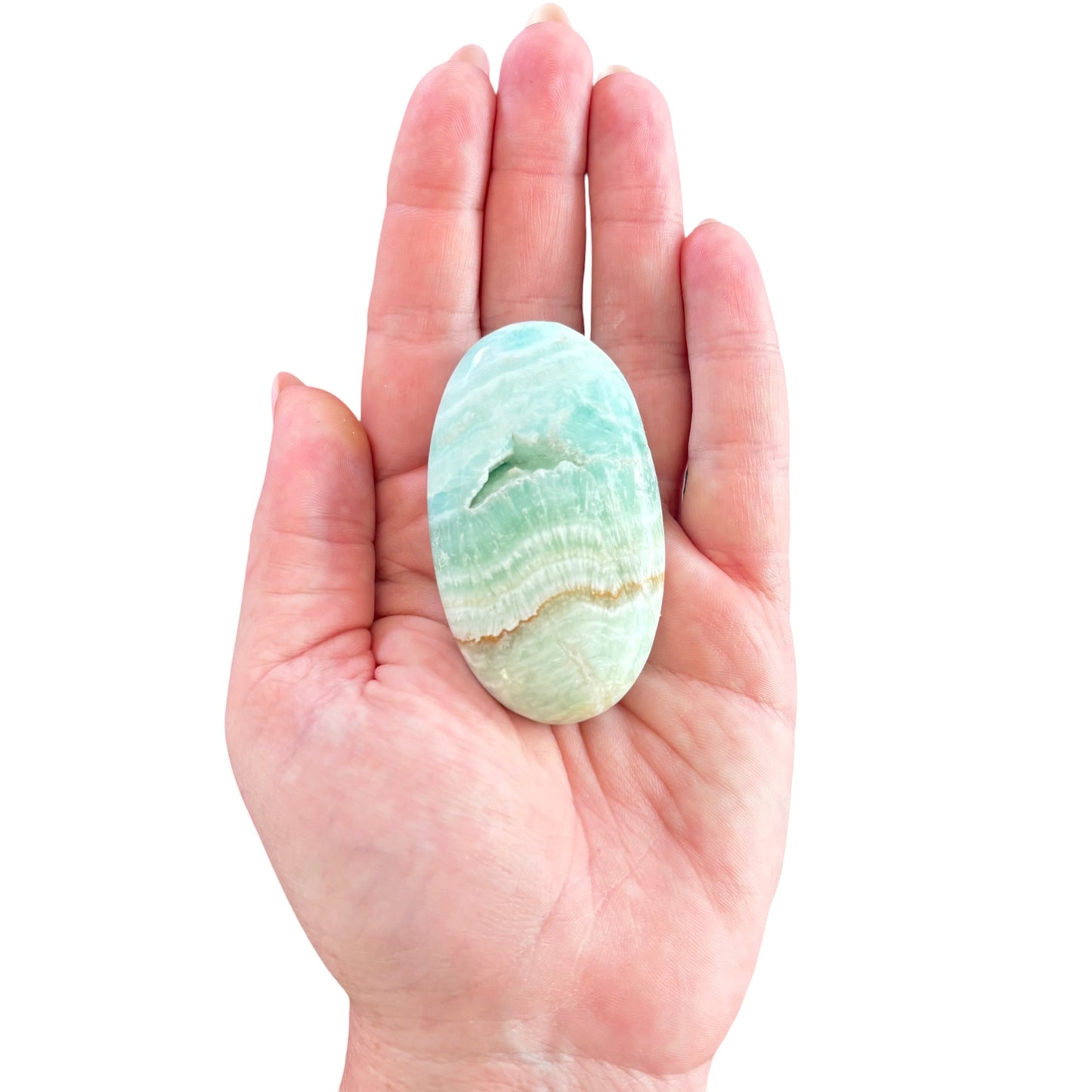 86g Caribbean Calcite Palm Stone