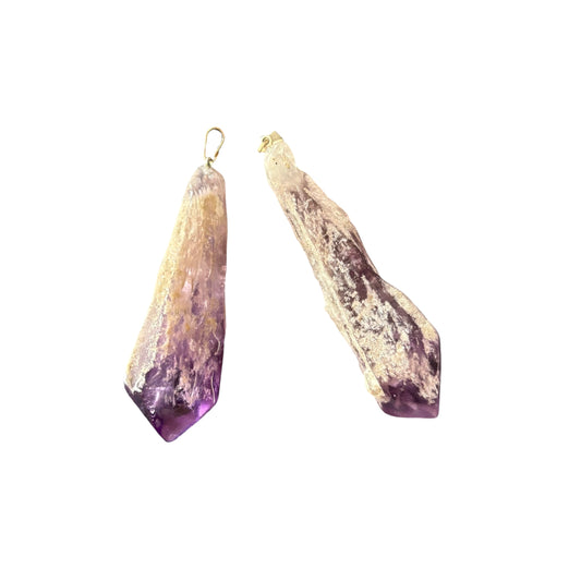 Amethyst Polished Root Pendant