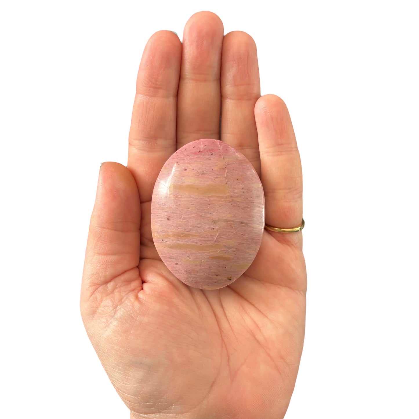 95g Pink Rhodonite Palm Stone