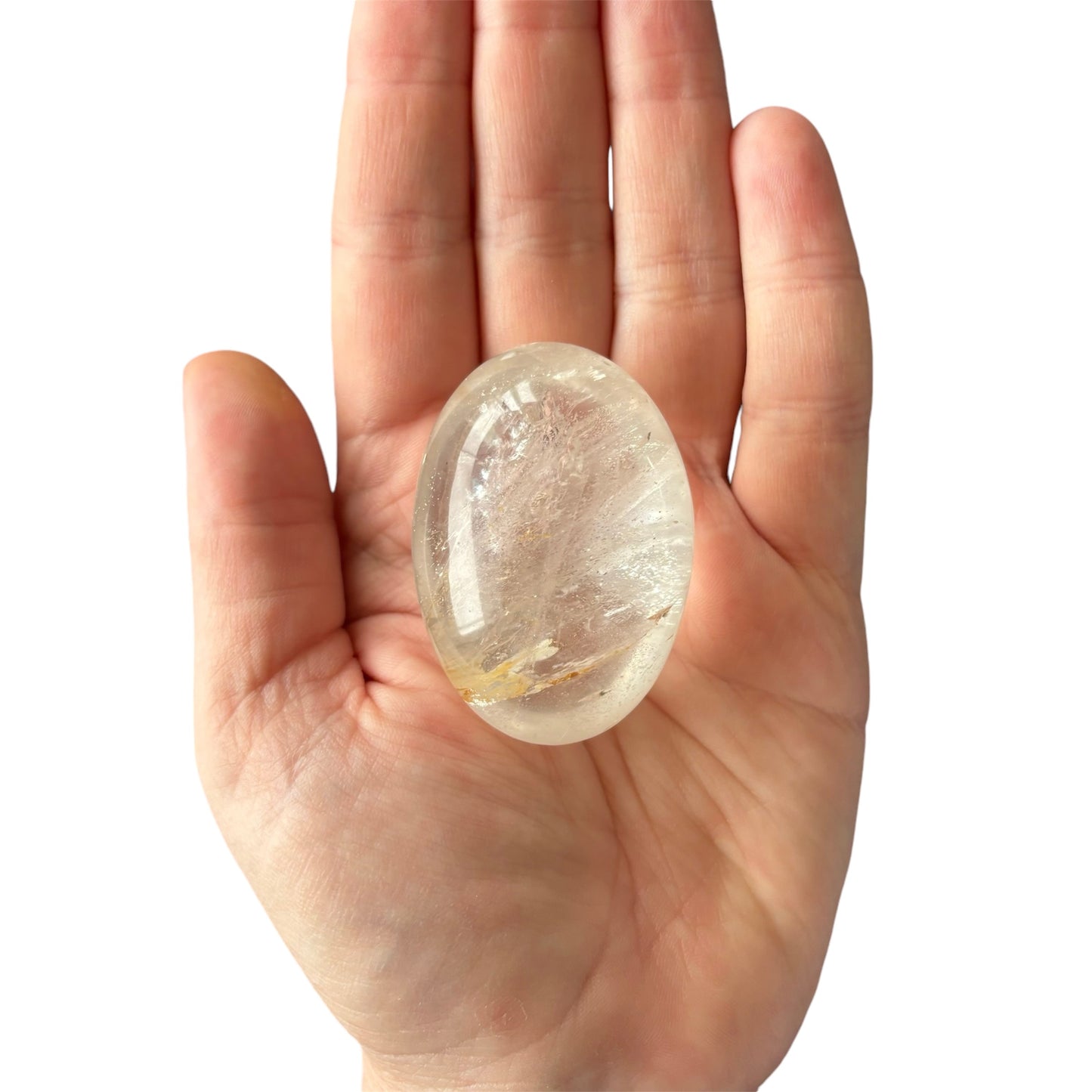 80g Clear Quartz Palm Stone