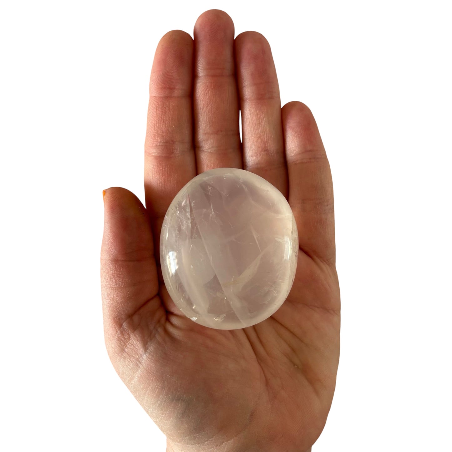 139g Clear Quartz Palm Stone