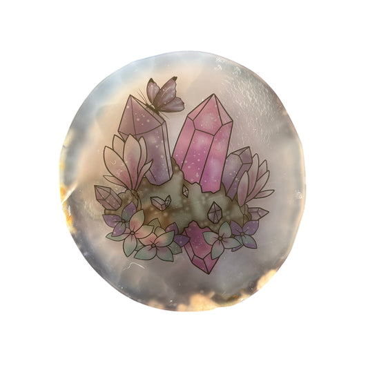 Agate Crystals Slice