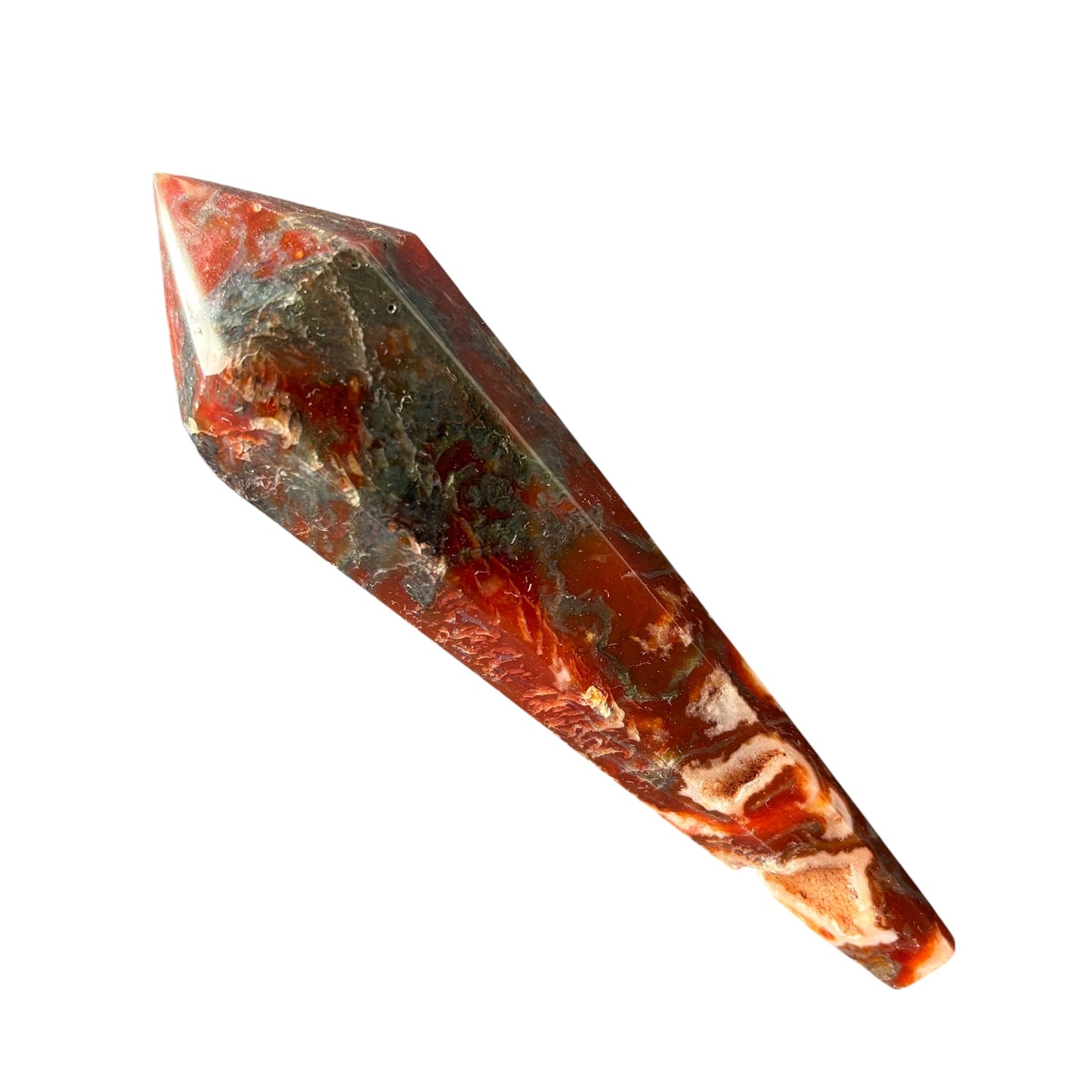 89g Red Moss Agate Wand