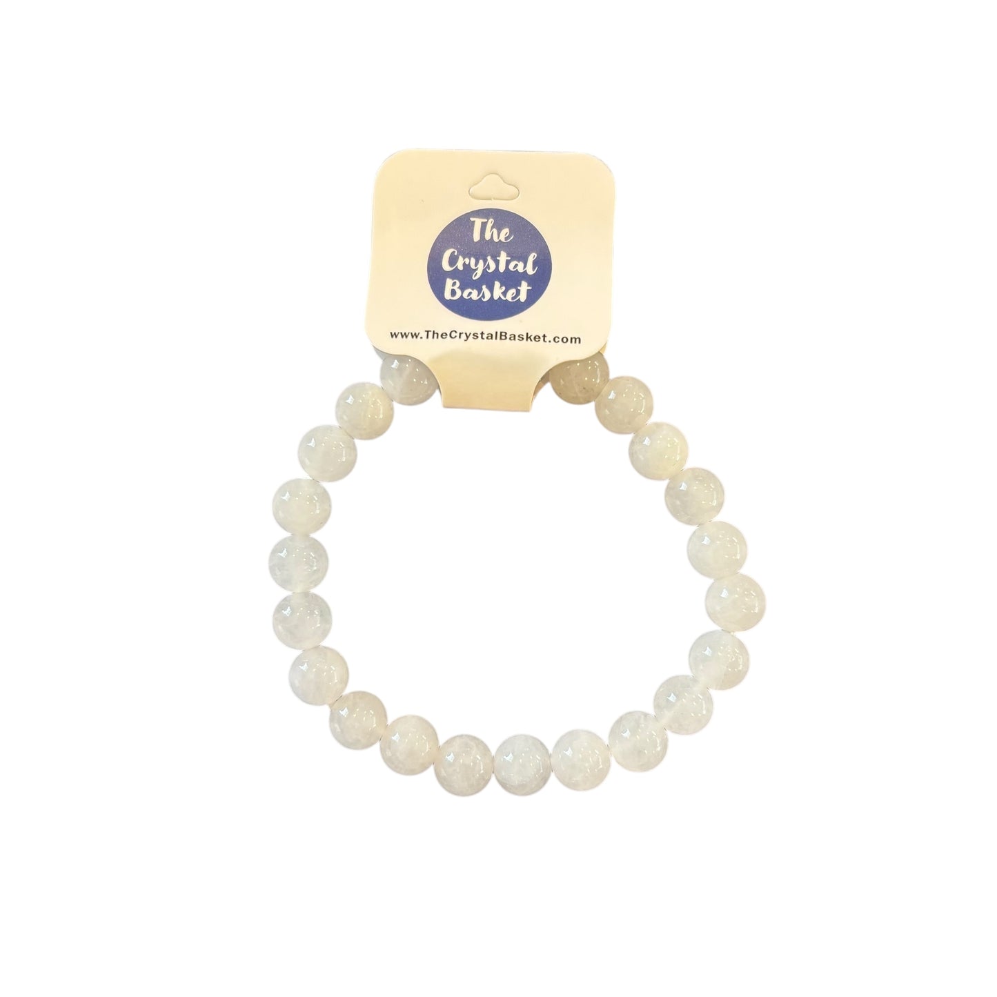 8mm White Jade Bracelet