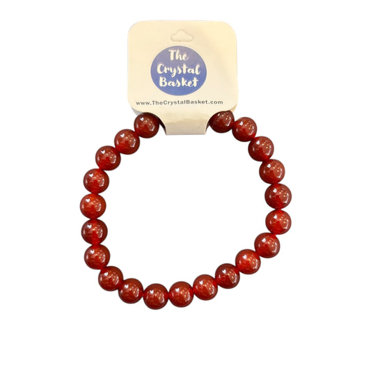 8mm Carnelian Bracelet