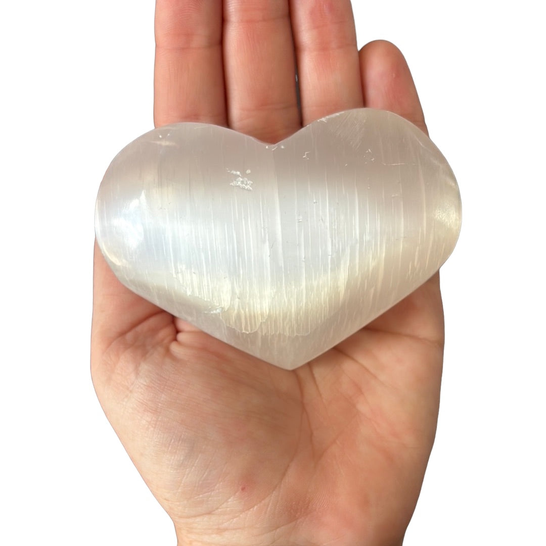 217g Selenite Heart