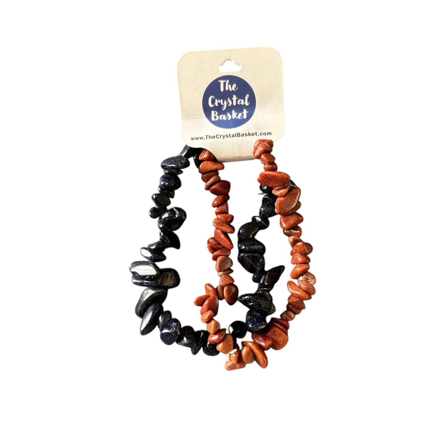 Goldstone & Blue Sandstone Bracelet Set