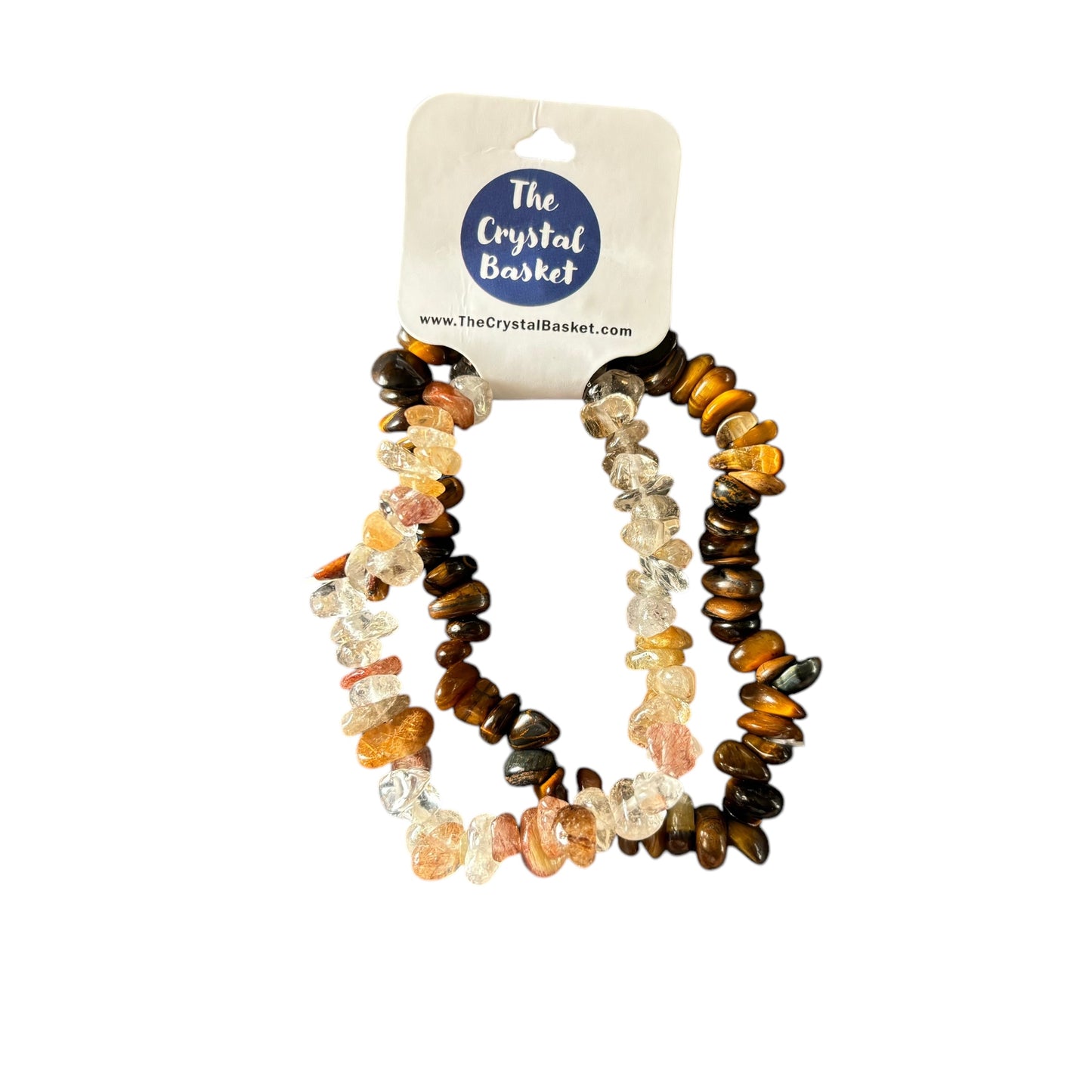 Tiger Eye & Rutilated Quartz Bracelet Set