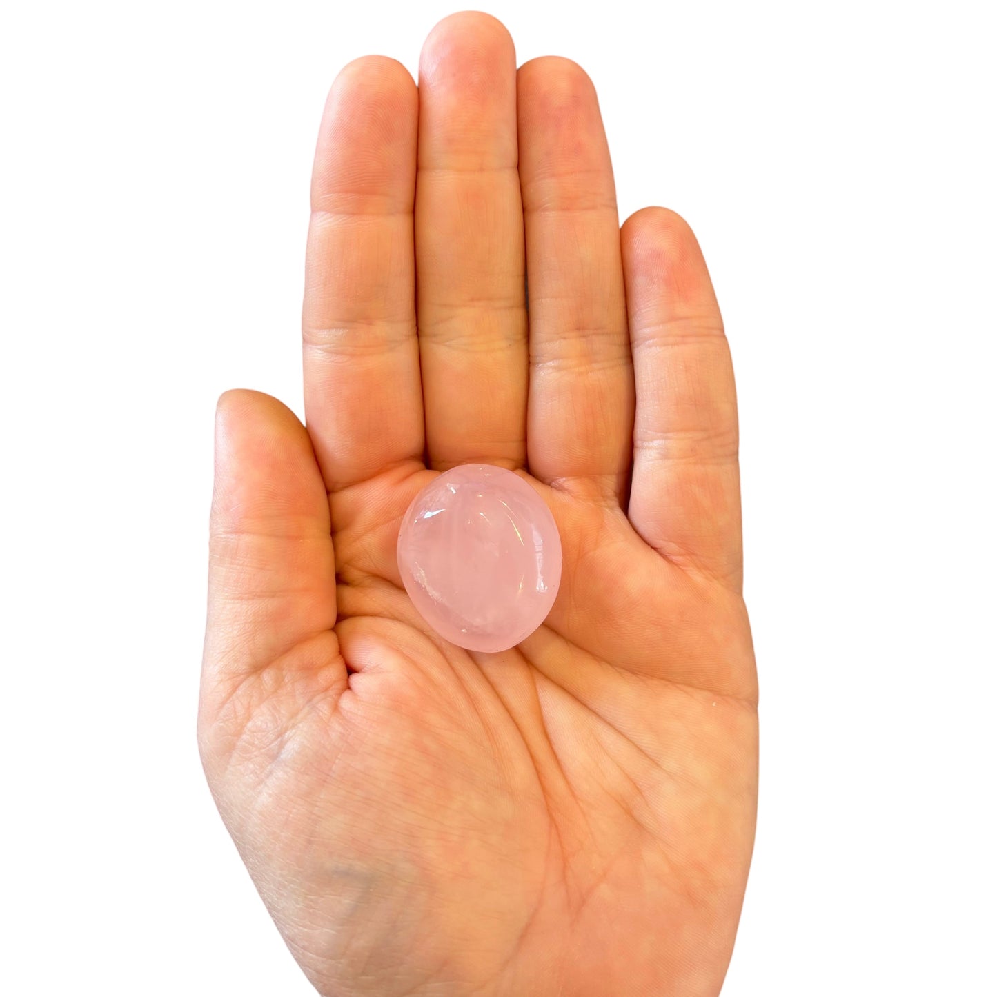 22g Rose Quartz Palm Stone