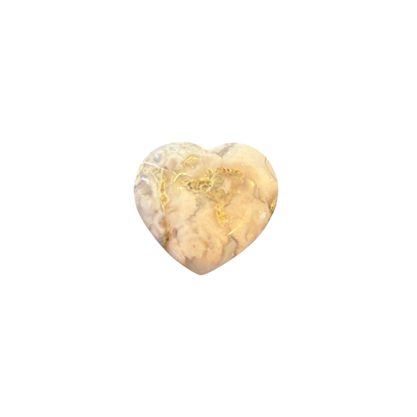 21g Flower Agate Heart