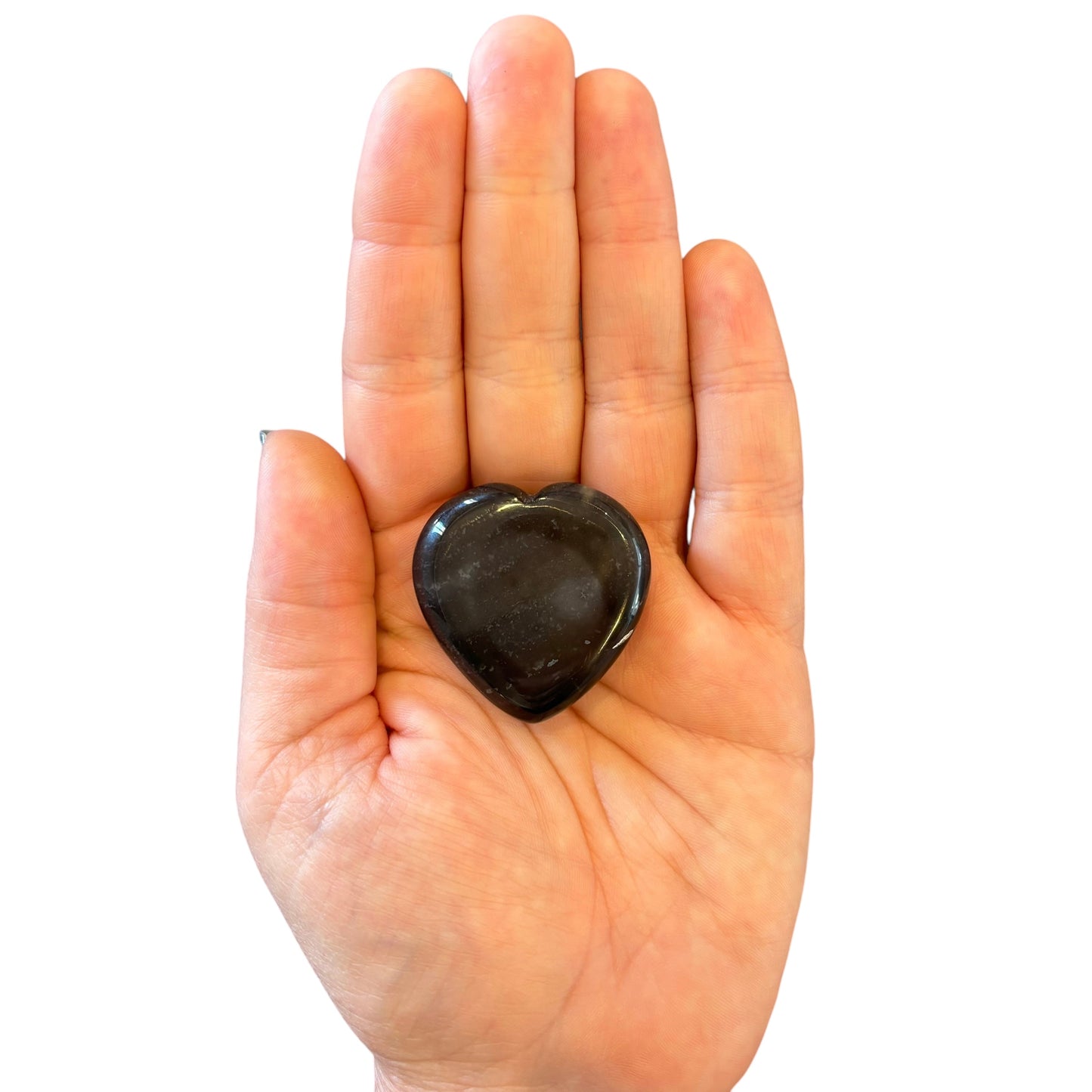 27g Black Agate Heart