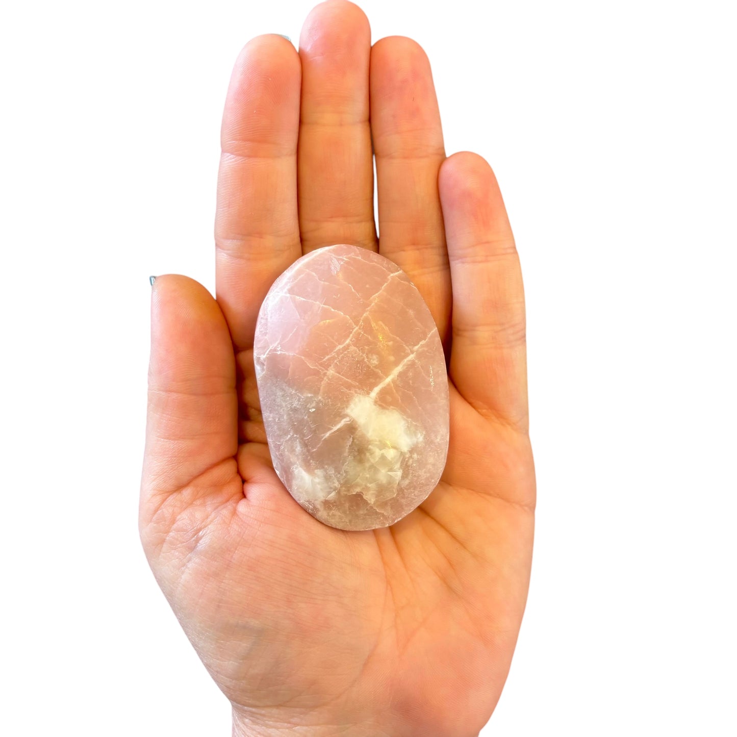 102g Pink Opal Palm Stone