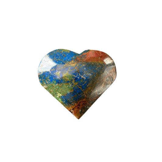 79g Chrysocolla with Lapis Lazuli Heart