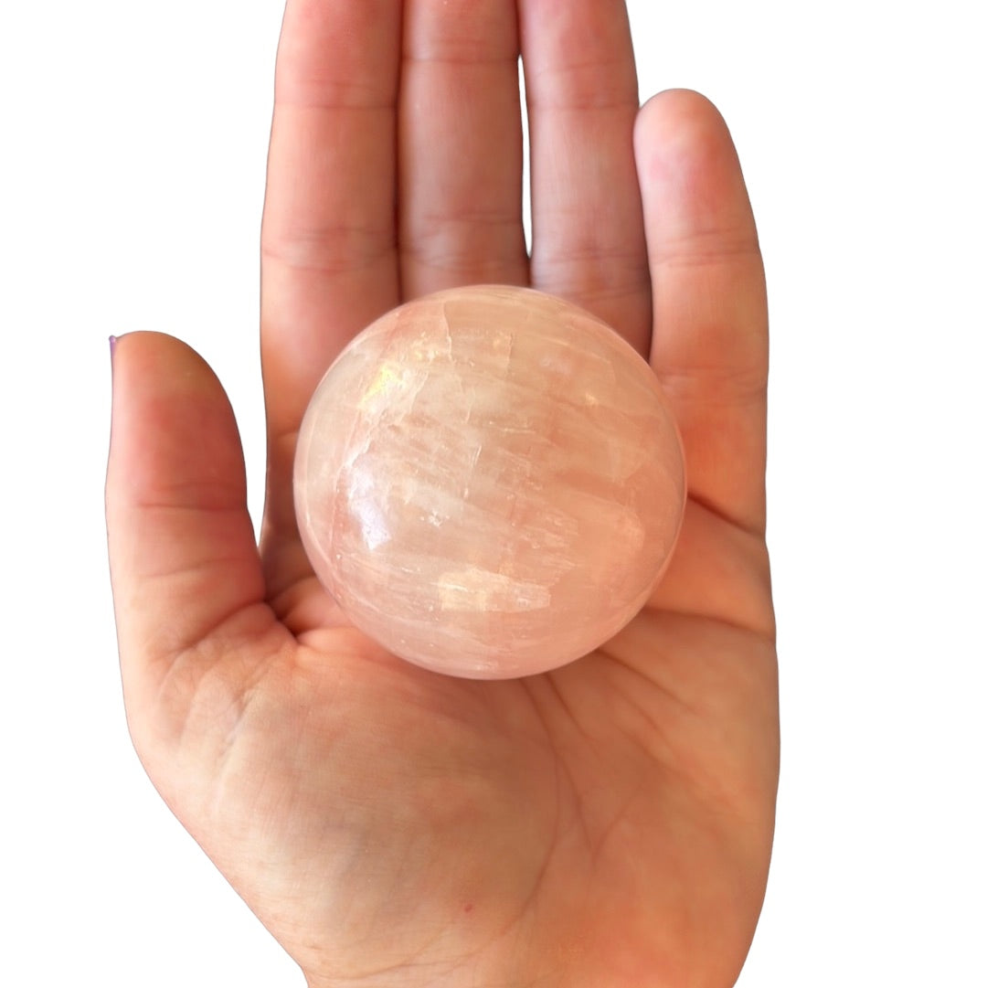 53mm Rose Calcite Sphere