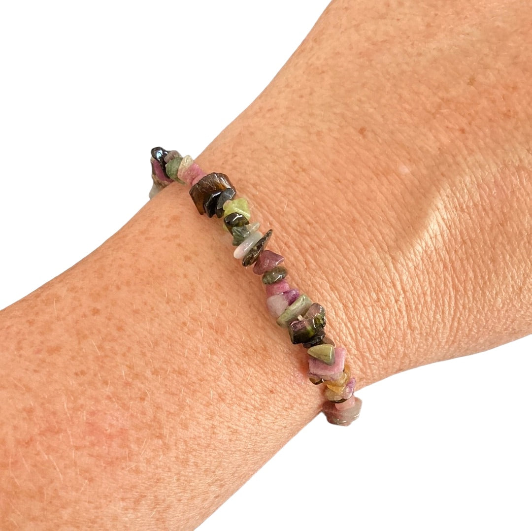 Mixed Tourmaline chip Bracelet