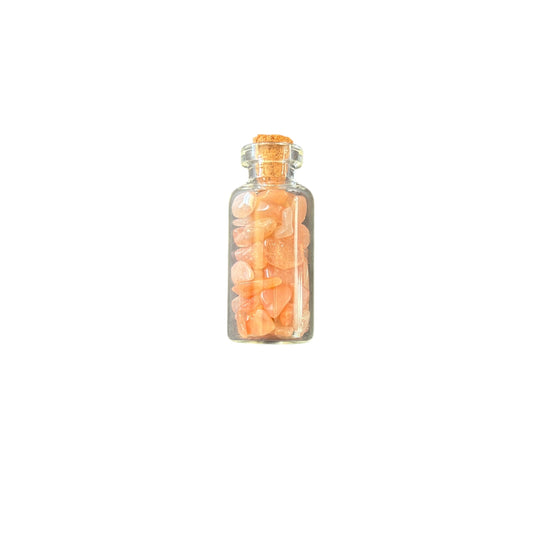 Peach Moonstone 40mm wish bottle