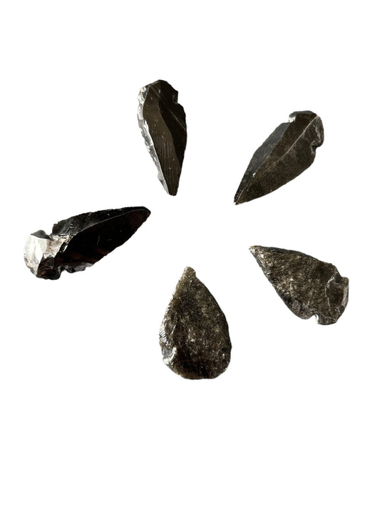 3g Black Obsidian Spear Head