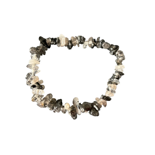 Tourmaline in Quartz Chip Bracelet