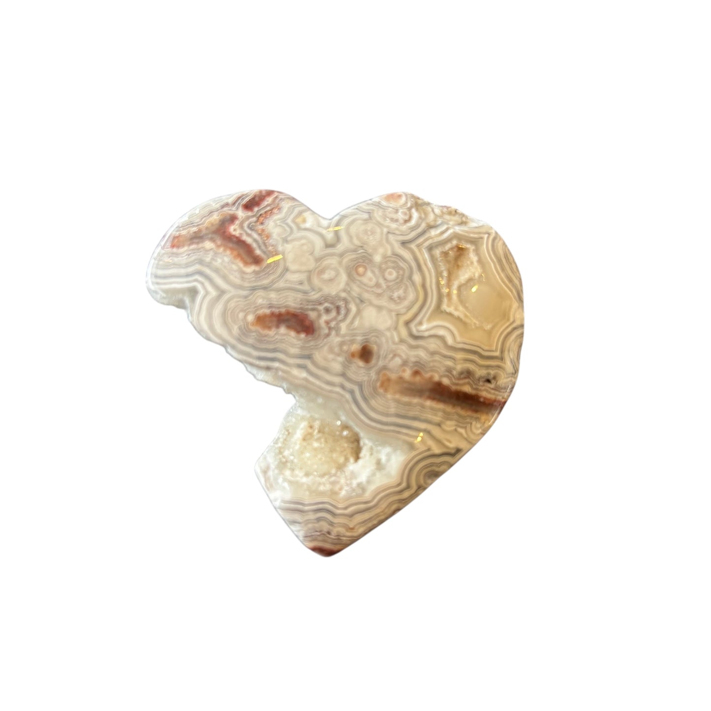 51g Mexican Agate Heart