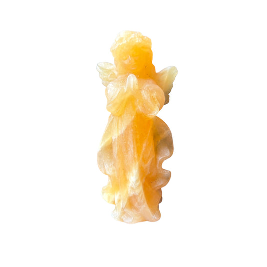 126g Yellow Calcite Angel