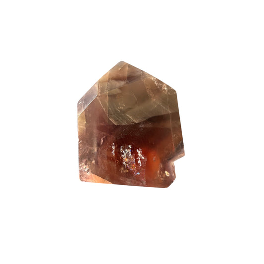 54mm Fluorite & Smokey Quartz Point