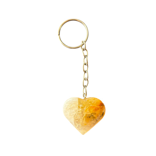 Golden Healer Heart Keychain