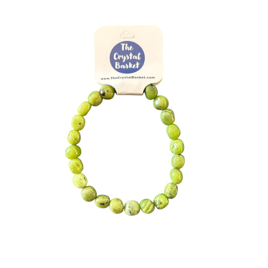 Green Jade Pebble Bracelet