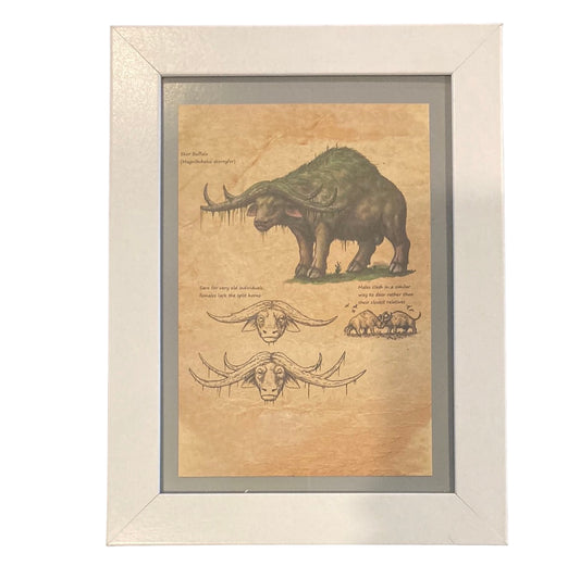 Framed Vintage Art-Bison