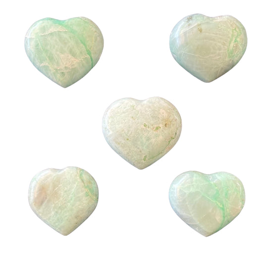 20-30g Green Moonstone Heart