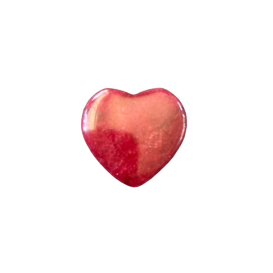 20mm Dyed Agate Flat Heart