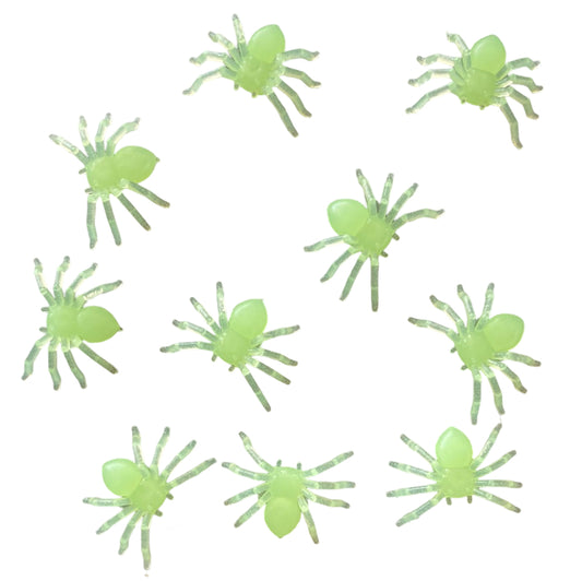 Glow in the dark 10pc Bag of Spiders