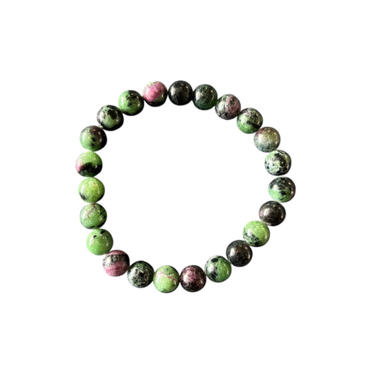 8mm Ruby Zoisite Bracelet