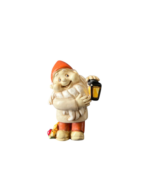 Orange Hat Gnome with lantern