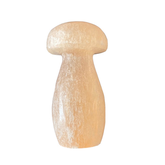 74g Peach Selenite Mushroom
