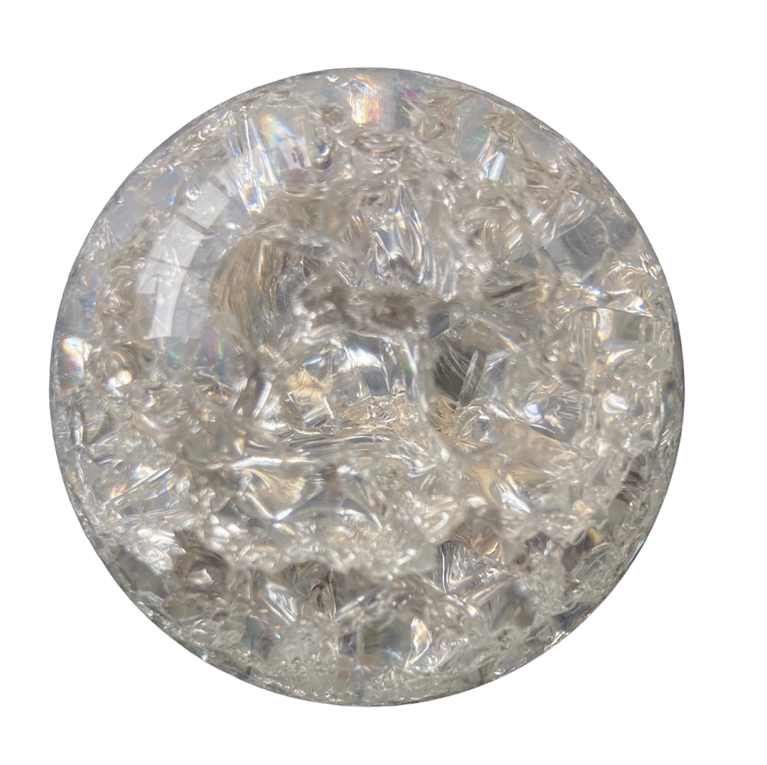 50mm Crackle Clear Glass Sphere