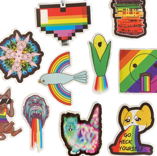 Colourful Cartoon 10pc Bag of Stickers