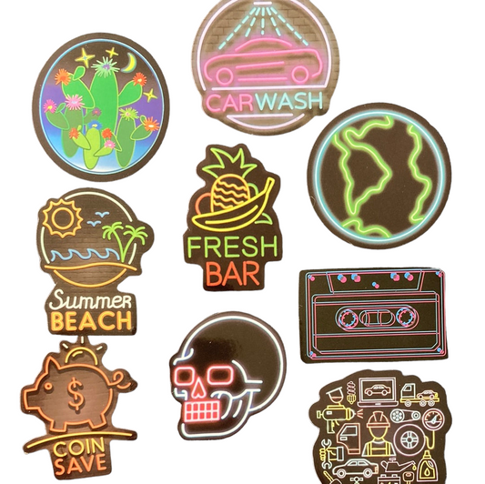 Neon Lights 10pc Bag of Stickers