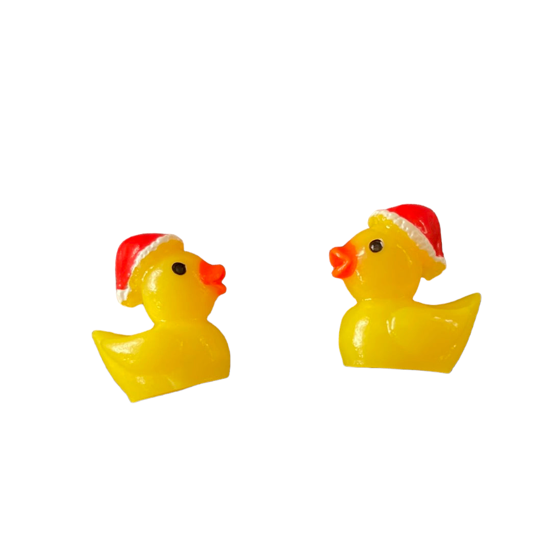 Mini Santa Resin Duck