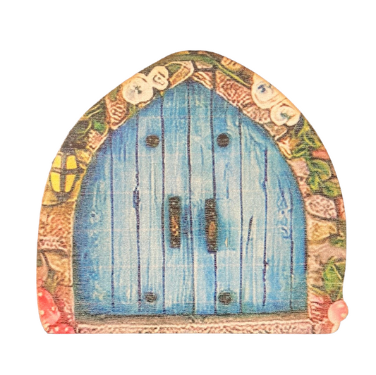 Blue with Lantern Fairy Door