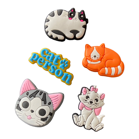 Cat 5pc Bag of Shoe Charms