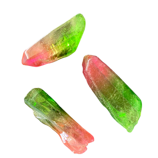 10-20g Pink & Green Aura Quartz Shard
