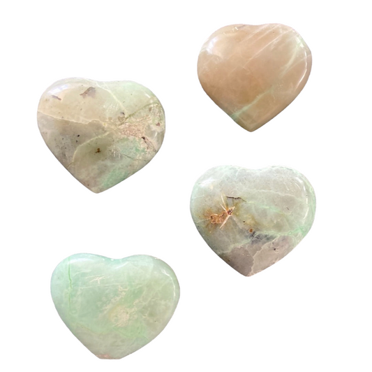 10-20g Green Moonstone Heart