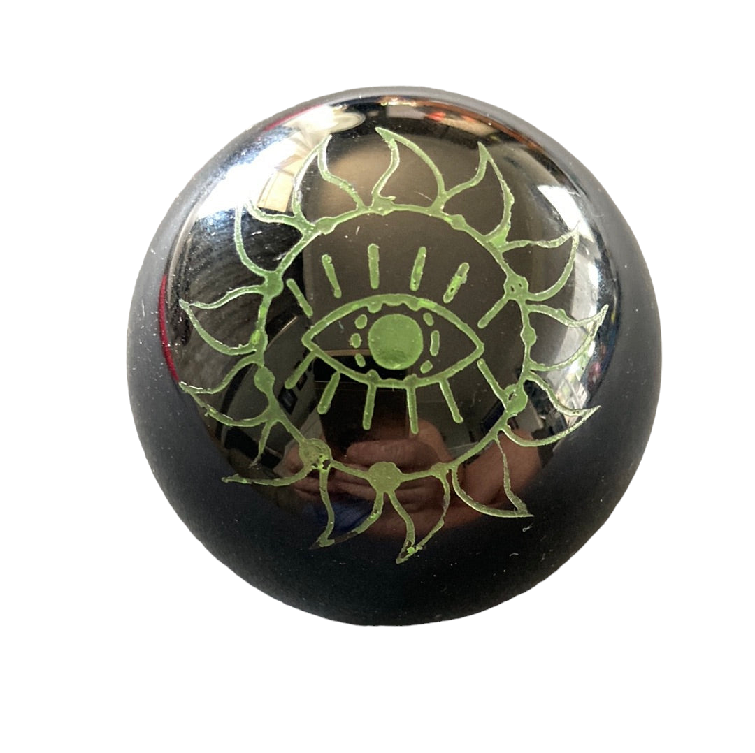 49mm Black Obsidian Sun & Eye Sphere