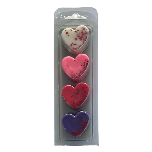 Hearts Variety Pack 4 fragrances Wax Melt Hearts