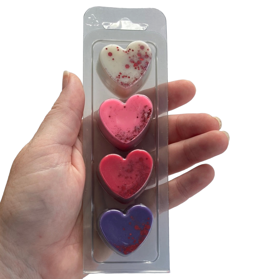 Hearts Variety Pack 4 fragrances Wax Melt Hearts