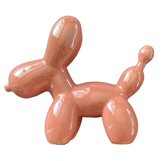200mm Pink Dog Balloon Animal Statue