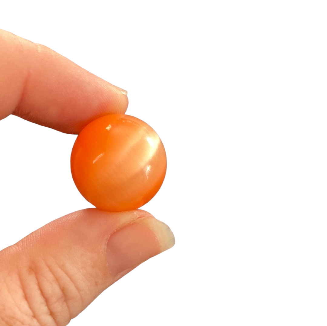 20mm Orange Cats Eye Sphere
