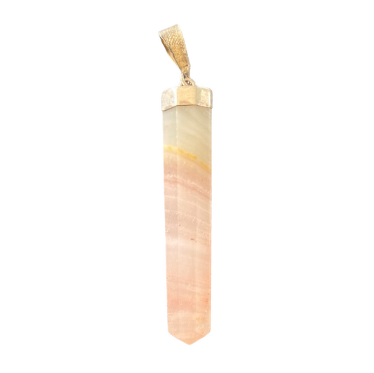 Pink Banded Calcite Pendant