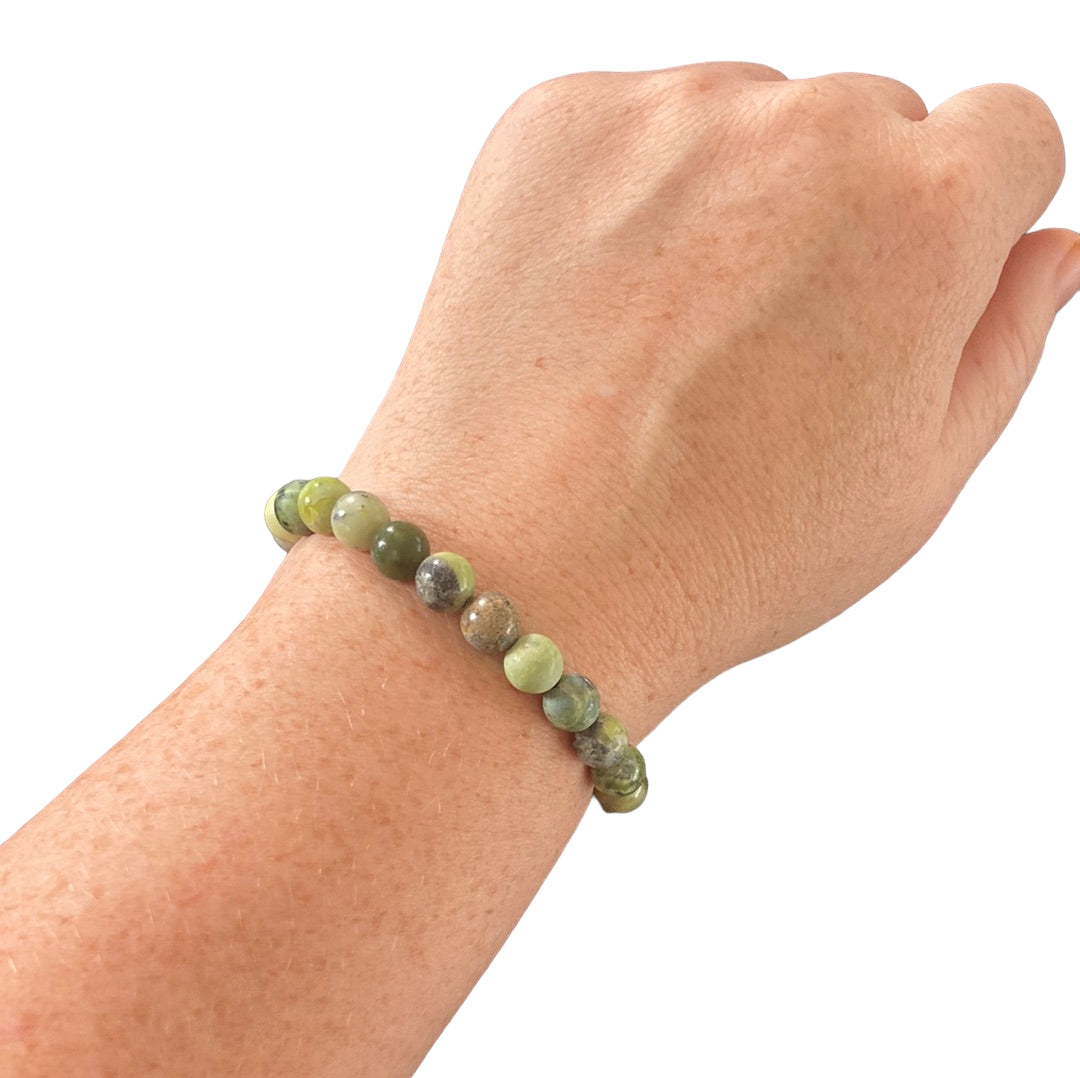 8mm Green Jade Bracelet